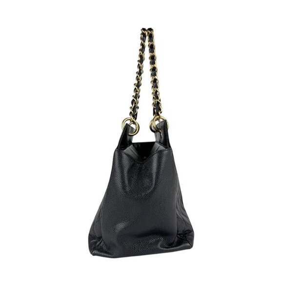 CHANEL Matelasse Chian Handbag Black/Gold Leather/Metal - Picture 2 of 14